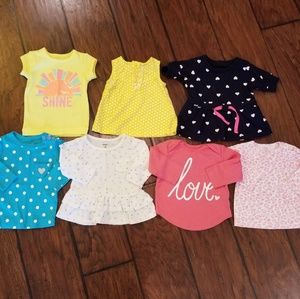 Carter's bundle of baby tops